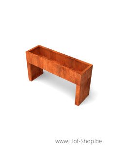 Altua 165 x 50 x 90 cm - Jardinière en acier Corten Geroba