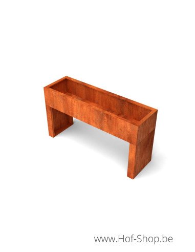 Altua 165 x 50 x 90 cm - Jardinière en acier Corten Geroba