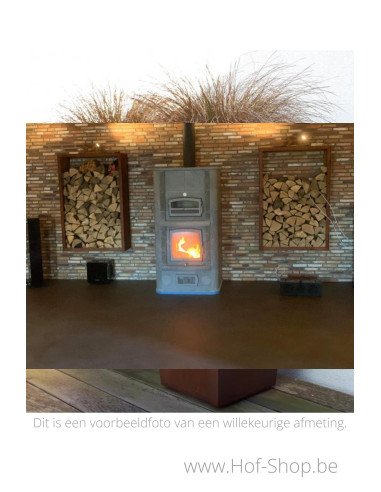 Egura 100 x 38,5 x 150 cm - Houtopslag Geroba in cortenstaal (EGURAC3)