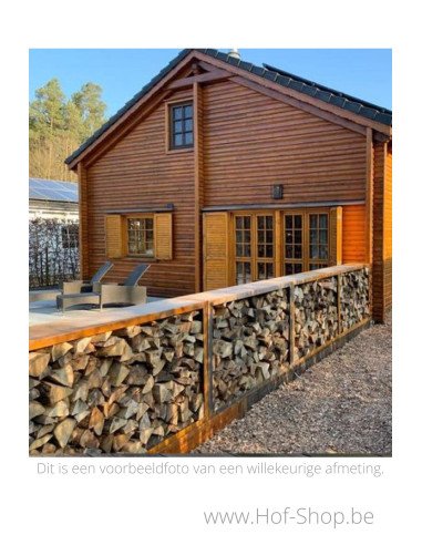 Egura 150 x 38,5 x 100 cm - Rack à Buches en acier Corten Geroba (EGURAC8)