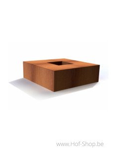 Fire Table 120 x 120 x 28 cm - acier corten