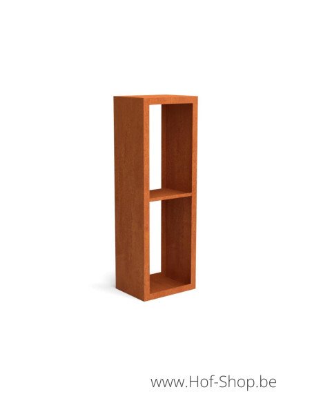 Egura Dividi 50 x 38,5 x 150 cm - Rack à Buches en acier Corten Geroba  (EGURADC11)