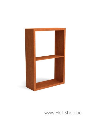 Egura Dividi 100 x 38,5 x 150 cm - Rack à Buches en acier Corten Geroba (EGURADC31)