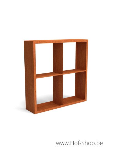 Egura Dividi 150 x 38,5 x 150 cm - Rack à Buches en acier Corten Geroba (EGURADC41)
