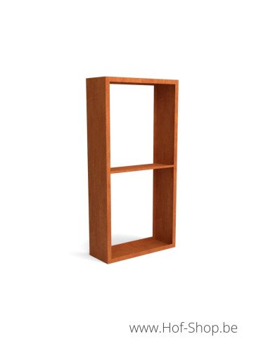 Egura Dividi 100 x 38,5 x 200 cm - Rack à Buches en acier Corten Geroba EGURADC51