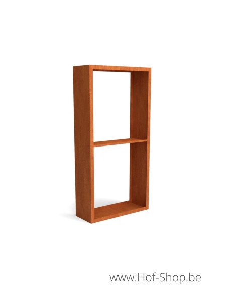 Egura Dividi 100 x 38,5 x 200 cm - Rack à Buches en acier Corten Geroba EGURADC51