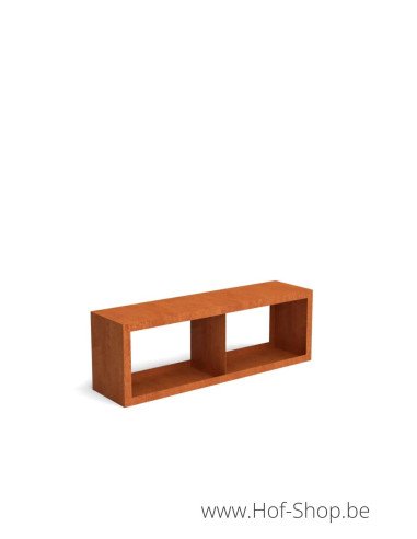Egura Dividi 150 x 38,5 x 50 cm - Rack à Buches en acier Corten Geroba (EGURADC71)