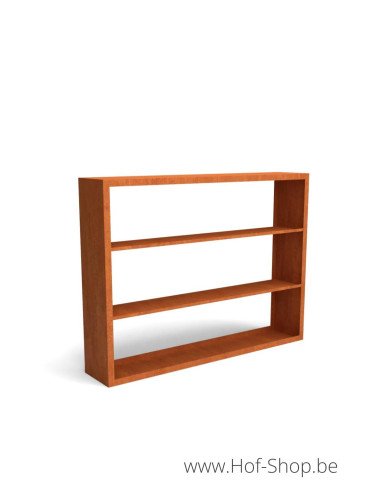 Egura Dividi 200 x 38,5 x 150 cm - Rack à Buches en acier Corten Geroba  (EGURADC91)