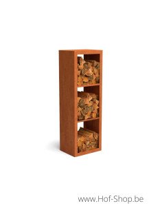 Egura Dividi 50 x 38,5 x 150 cm - Houtopslag Geroba in cortenstaal