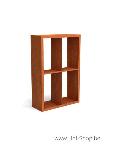Egura Dividi 100 x 38,5 x 150 cm - Rack à Buches en acier Corten Geroba  (EGURADC32)