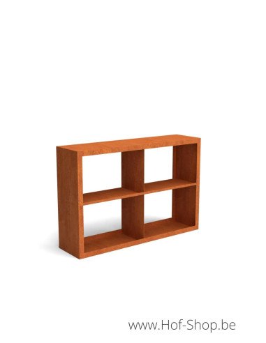 Egura Dividi 150 x 38,5 x 100 cm - Rack à Buches en acier Corten Geroba (EGURADC82)