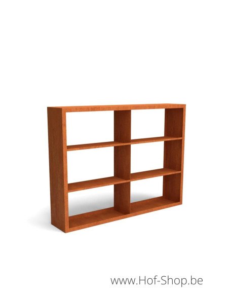 Egura Dividi 200 x 38,5 x 150 cm - Rack à Buches en acier Corten Geroba  (EGURADC92)