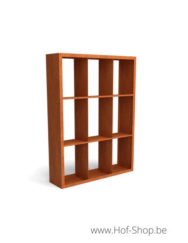 Egura Dividi 150 x 38,5 x 200 cm - Rack à Buches en acier Corten Geroba (EGURADC63)