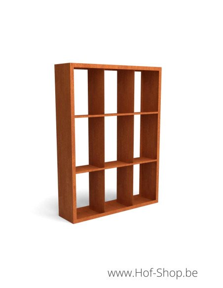 Egura Dividi 150 x 38,5 x 200 cm - Rack à Buches en acier Corten Geroba (EGURADC63)