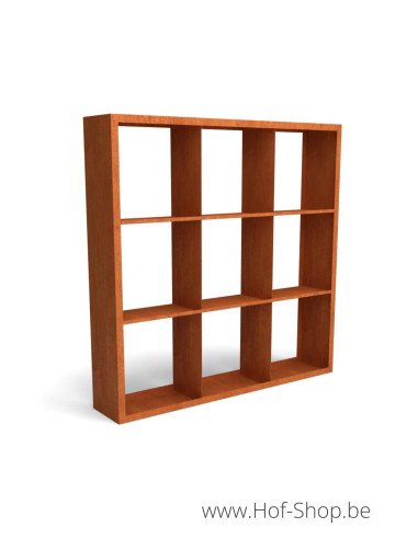 Egura Dividi 200 x 38,5 x 200 cm - Rack à Buches en acier Corten Geroba (EGURADC103)