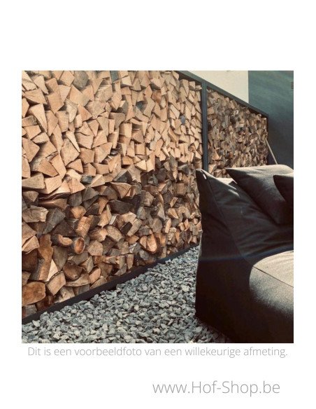 Beltza 200 x 38,5 x 150 cm - Rack à Buches noir (BELTZAS9)