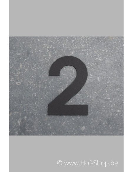 Nummer 2 - zwart 8 cm hoog