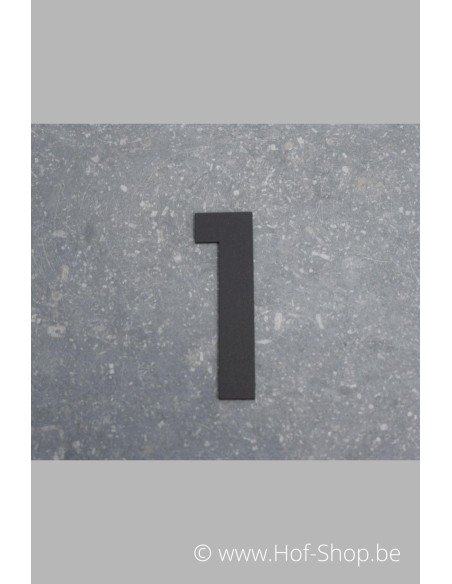 Nummer 1 - zwart 8 cm hoog