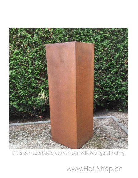 Sokal 40 x 40 x 100 cm - Rack à Buches en acier Corten Geroba