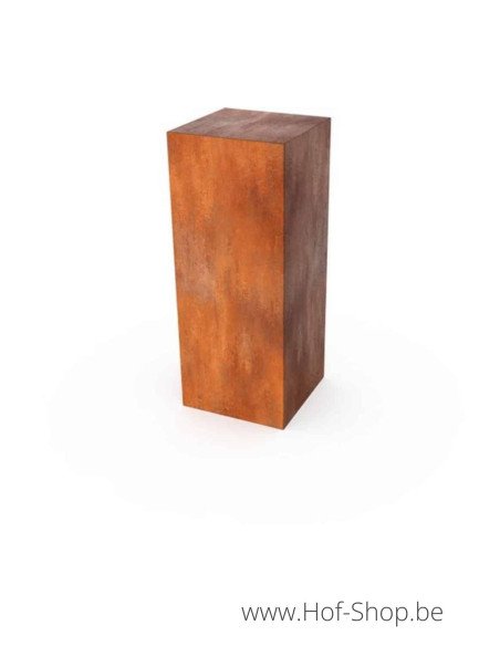 Sokal 40 x 40 x 100 cm - Rack à Buches en acier Corten Geroba