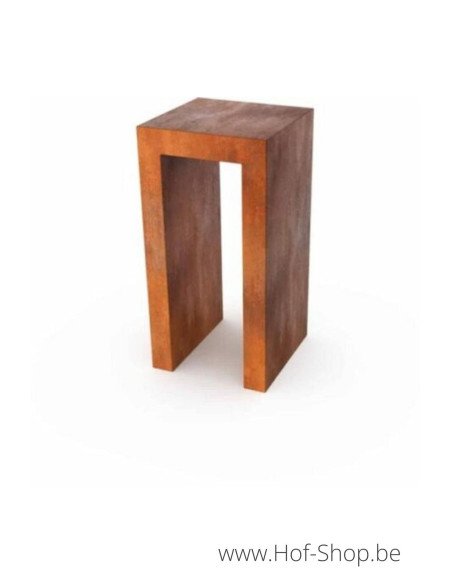 Sokal Forme de U 30 x 30 x 50 cm - Rack à Buches en acier Corten Geroba