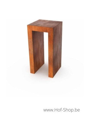 Sokal Forme de U 40 x 40 x 80 cm - Rack à Buches en acier Corten Geroba