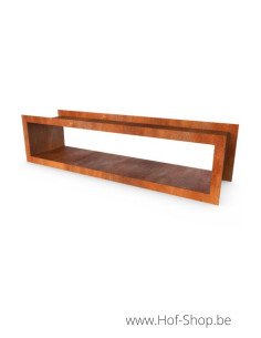 Egura 148 x 38 x 38 cm - Rack à Buches accessoire en acier Corten Geroba