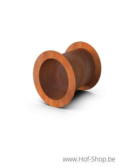 Egura 39 x 38 cm - Houtopslag accessoire Geroba in cortenstaal