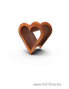 Egura 60 x 54 x 38 cm - Rack à Buches accessoire en acier Corten Geroba