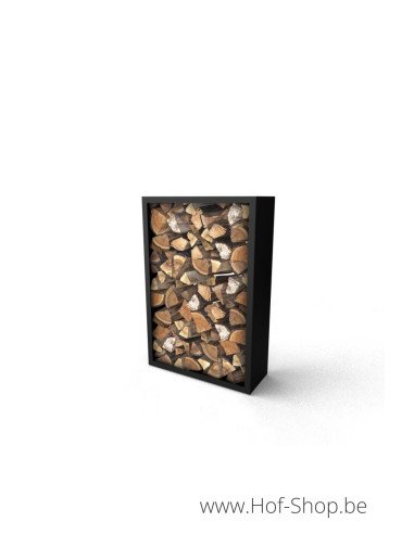 Beltza 100 x 38,5 x 150 cm - Rack à Buches noir