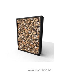 Beltza 150 x 38,5 x 200 cm - Rack à Buches noir