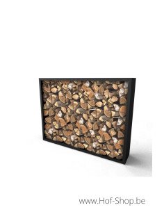 Beltza 200 x 38,5 x 150 cm - Rack à Buches noir