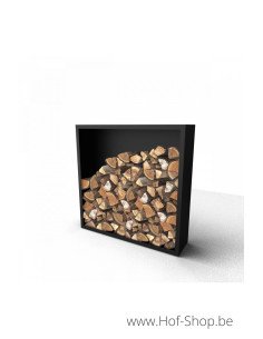 Beltza 150 x 38,5 x 150 cm - Houtopslag Geroba zwart