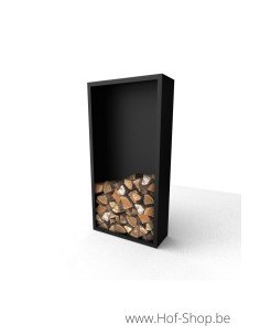 Beltza 100 x 38,5 x 200 cm - Houtopslag Geroba zwart