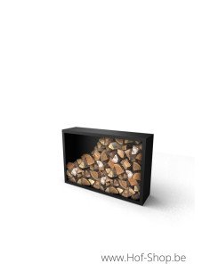 Beltza 150 x 38,5 x 100 cm - Rack à Buches noir