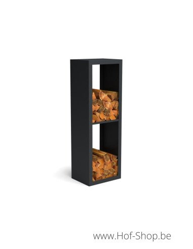 Beltza Dividi 50 x 38,5 x 150 cm - Rack à Buches noir