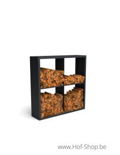 Beltza Dividi 150 x 38,5 x 150 cm - Houtopslag Geroba zwart