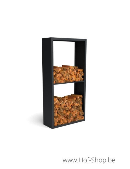 Beltza Dividi 100 x 38,5 x 200 cm - Rack à Buches noir