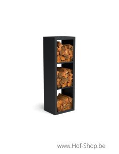 Beltza Dividi 50 x 38,5 x 150 cm - Rack à Buches noir