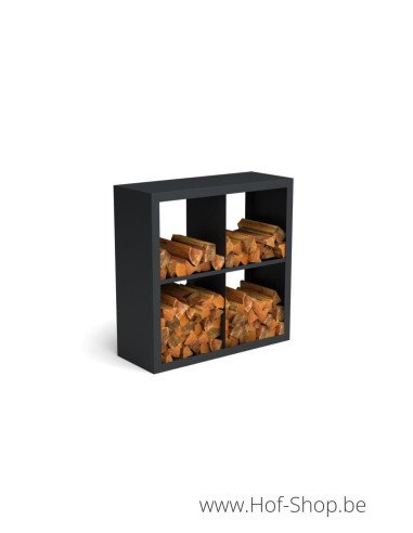 Beltza Dividi 100 x 38,5 x 100 cm - Rack à Buches noir