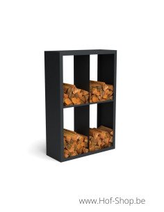 Beltza Dividi 100 x 38,5 x 150 cm - Rack à Buches noir