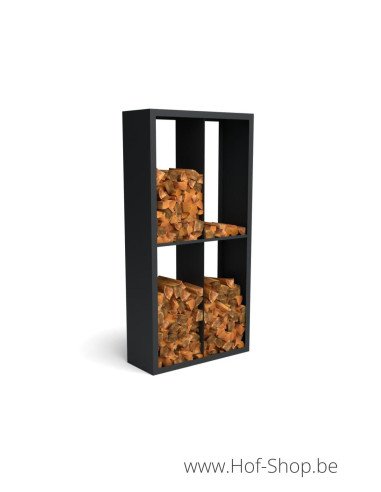 Beltza Dividi 100 x 38,5 x 200 cm - Rack à Buches noir