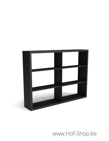 Beltza Dividi 200 x 38,5 x 150 cm - Houtopslag Geroba zwart (BELTZADS92)