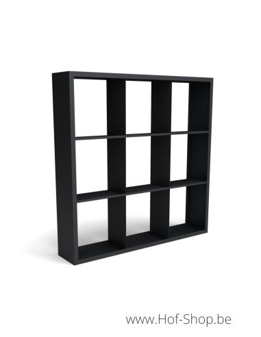 Beltza Dividi 200 x 38,5 x 200 cm - Houtopslag Geroba zwart (BELTZADS103)