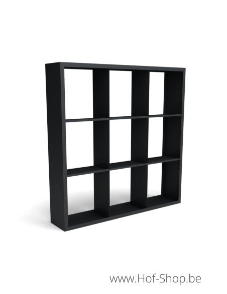 Beltza Dividi 200 x 38,5 x 200 cm - Houtopslag Geroba zwart (BELTZADS103)