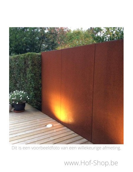 Gerofence vol paneel 50 x 5 x 200 cm - Schutting Geroba in cortenstaal