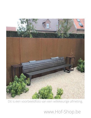 Gerofence vol paneel 100 x 5 x 180 cm - Schutting Geroba in cortenstaal