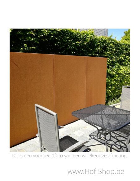 Gerofence vol paneel 100 x 5 x 180 cm - Schutting Geroba in cortenstaal