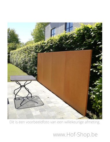 Gerofence vol paneel 100 x 5 x 180 cm - Schutting Geroba in cortenstaal