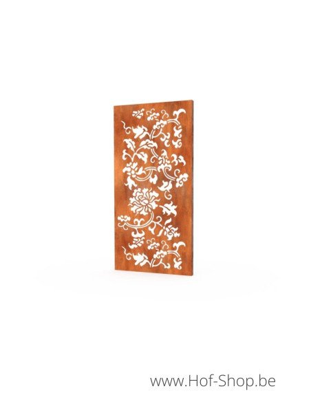 Gerofence Floral 100 x 5 x 180 cm - Schutting Geroba in cortenstaal